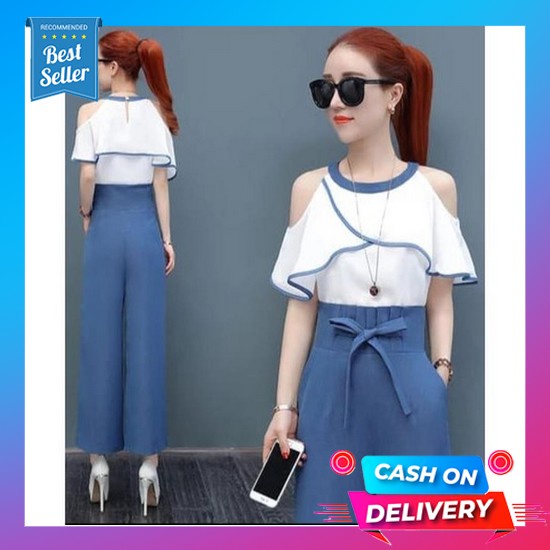 Delina Set / Baju Setelan Wanita Terbaru Kekinian / Matt Shakila / Out [St Sweet  Ro] Setelan Wanita