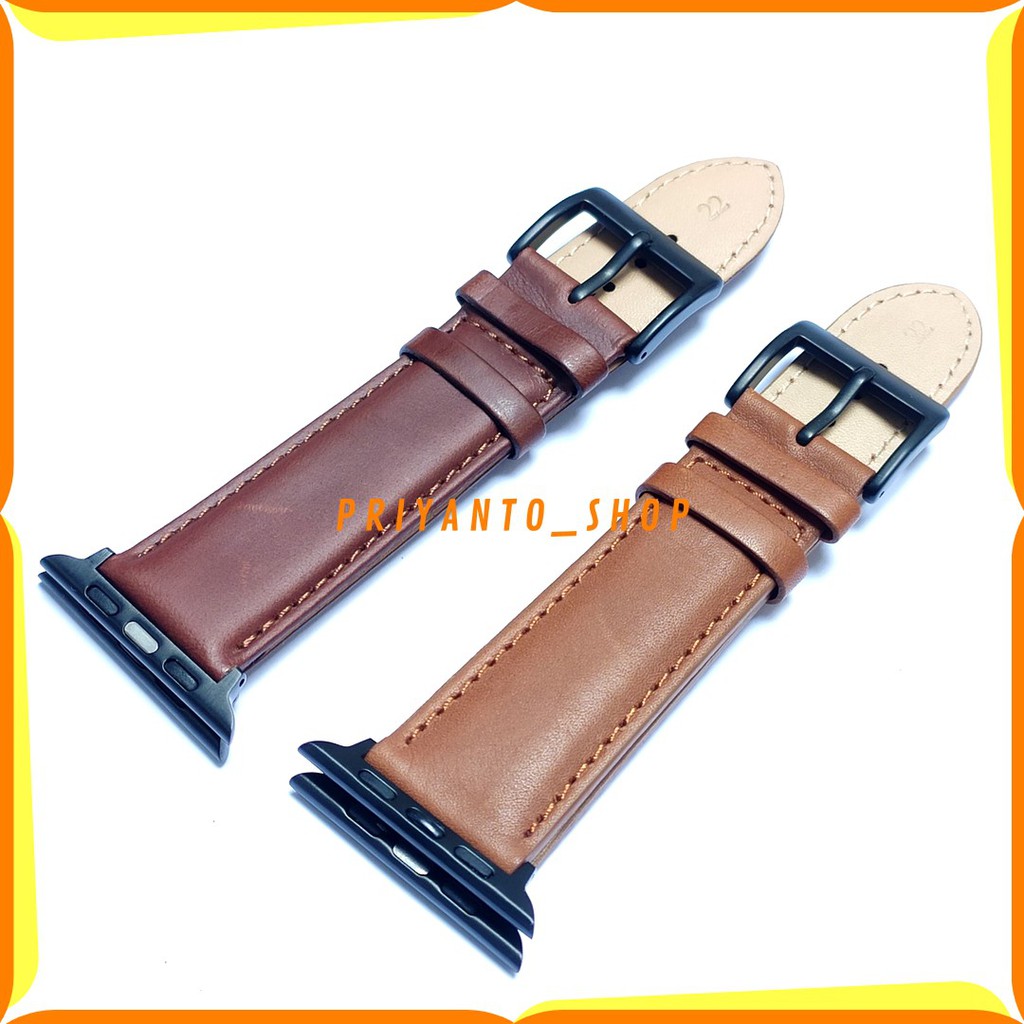 Strap Watch tali Jam apple watch 1 2 3 4 iWatch Leather 42mm 44mm Tali jam apple