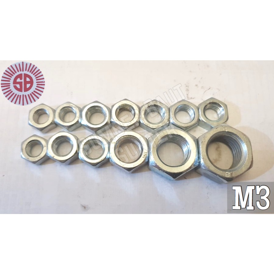 100 pcs mur M3 isi 100pcs baut