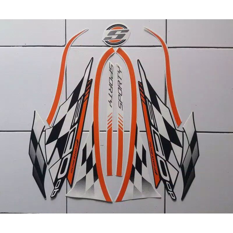 Striping Sticker Ori Honda Scoopy Sporty Tahun 2018