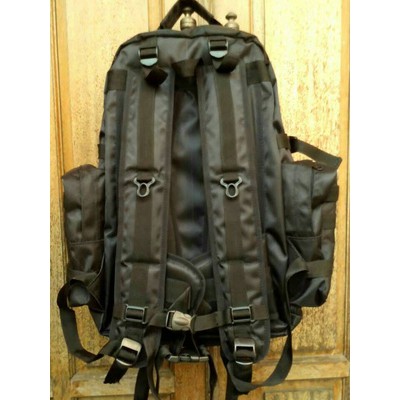tas ransel outdoor army tentara hitam polos ukuran besar