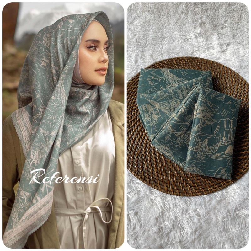 251- 300  Hijab segiempat voal motif-292