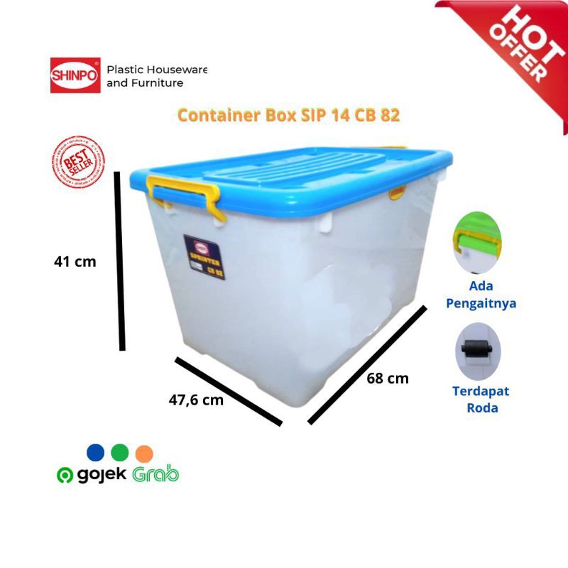 Box plastik menyimpan serbaguna (container box) Shinpo Sprinter CB 82