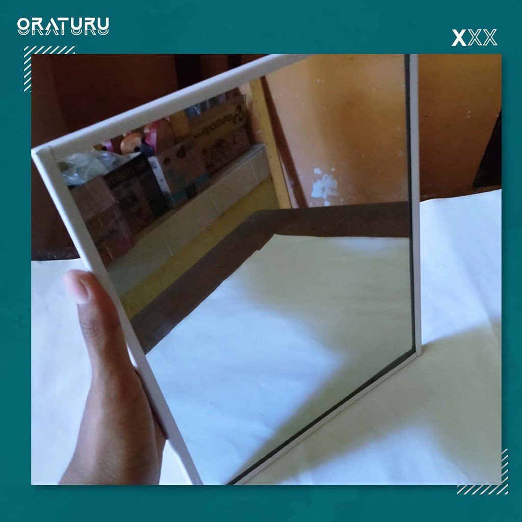 kaca cermin Tebal Ukuran 30 x 20 cm | cermin tempel dinding | cermin besar | cermin dinding tempel gantung tembok minimalis-1