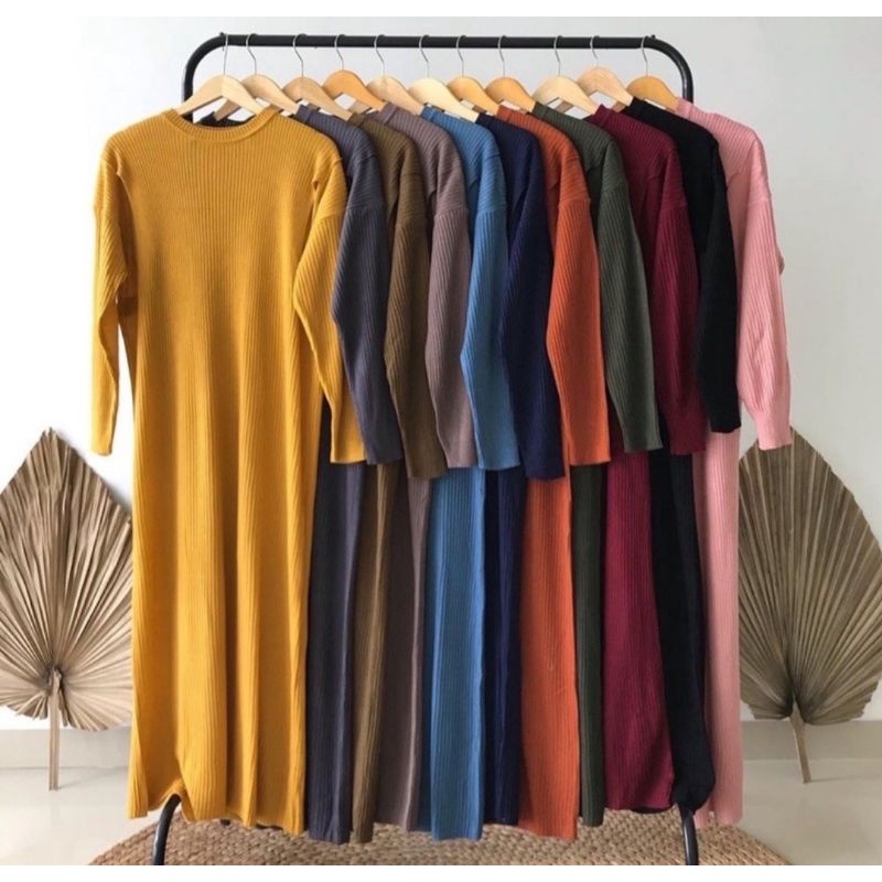 long dress rajut / Maxi dress rajut / gamis rajut