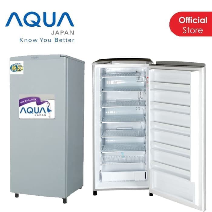 AQUA Freezer Es Batu 6 Rak AQF-S6 Frizer Rumahan Berdiri ASI AQF S6