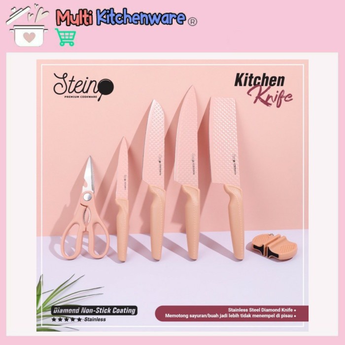✨ BISA COD ✨ Stein Steincookware Pisau Diamond Knife Set 5 Pisau Dapur Stein DEBM