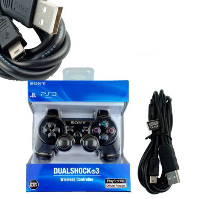 Stik ps3 ori pabrik op werles plus kabel usb ps3