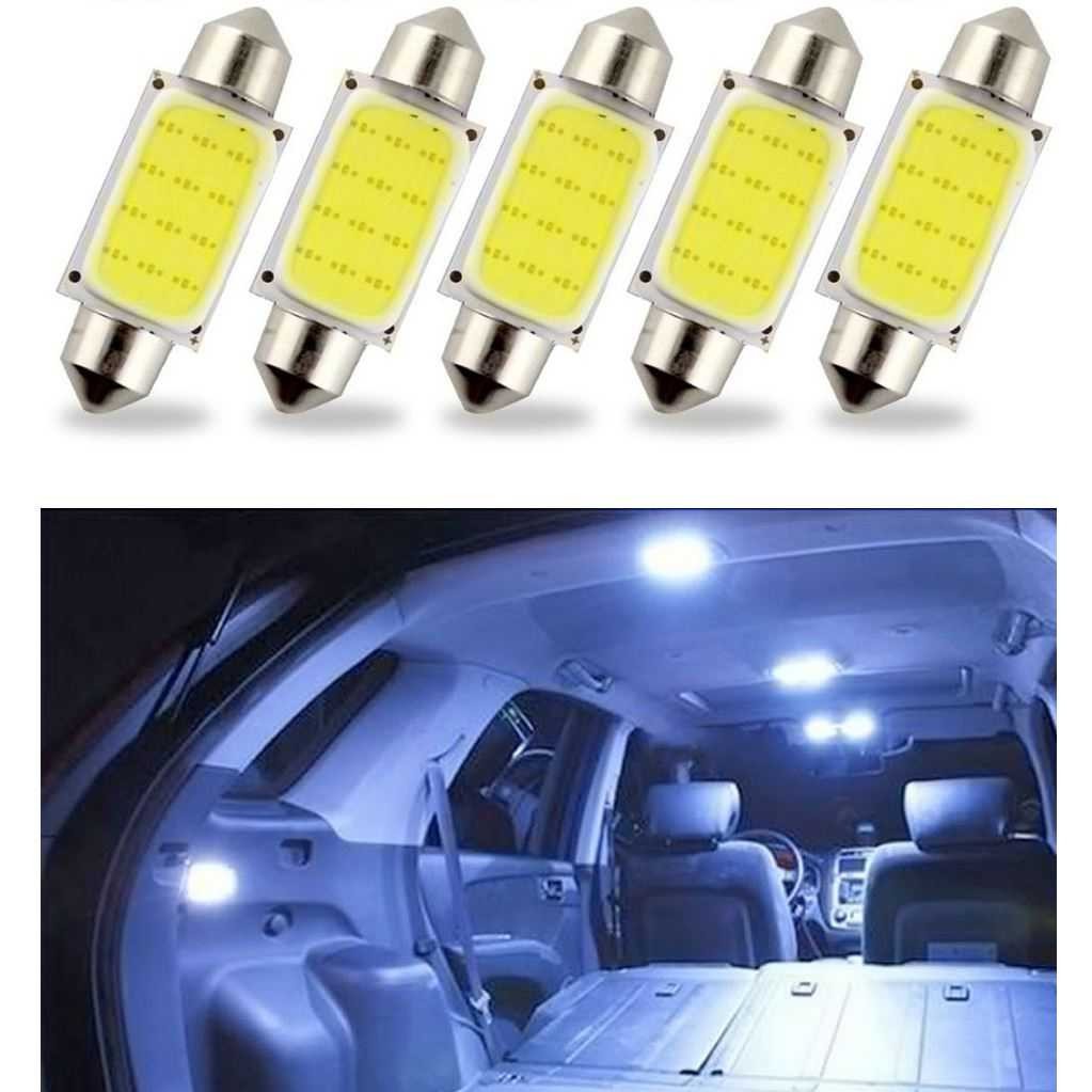 Bergaransi ! Lampu Interior Mobil LED COB Dome Light c5w BA9S - 1PCS