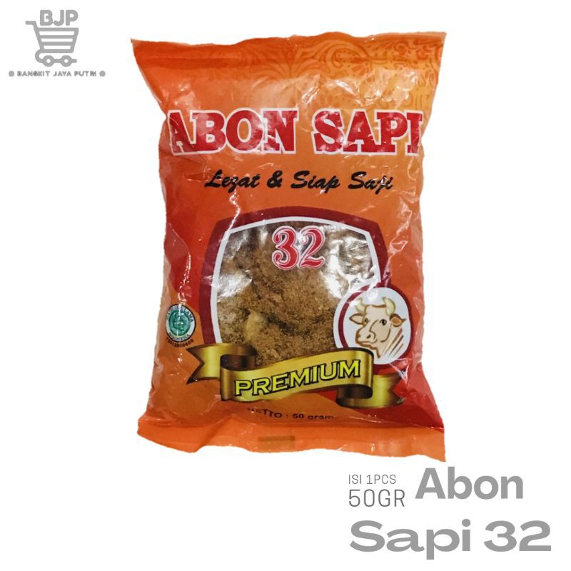 

Abon sapi cap 32 50GR kualitas premium & asli daging sapi