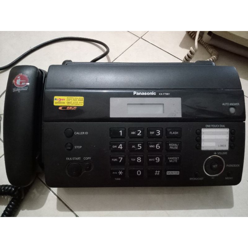 MESIN FAX PANASONIC KX-FT981 2ND SECOND