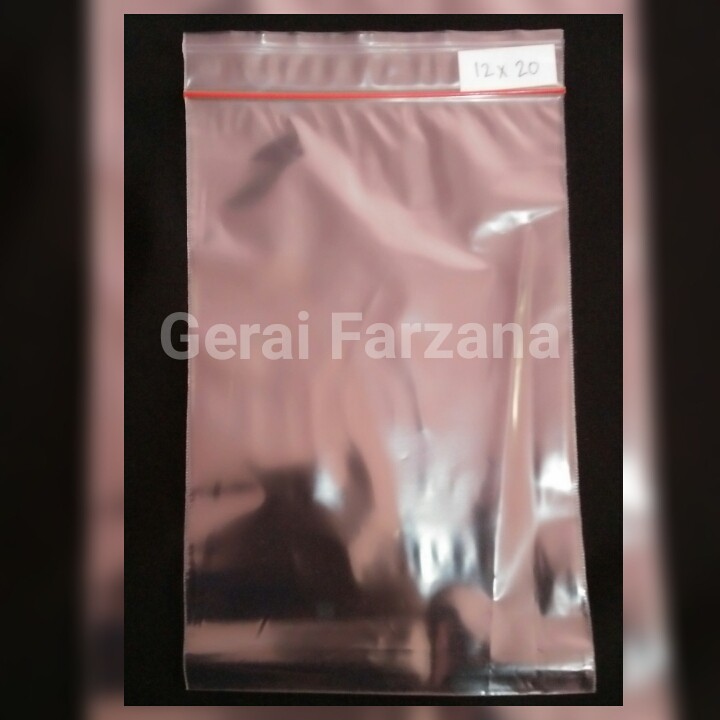Plastik klip 12 x 20 ziplock - klip bandung BDG - aksesoris bening transparan pack - Bisa di Sablon