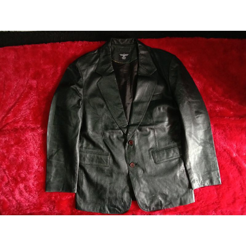 jaket kulit asli jas second