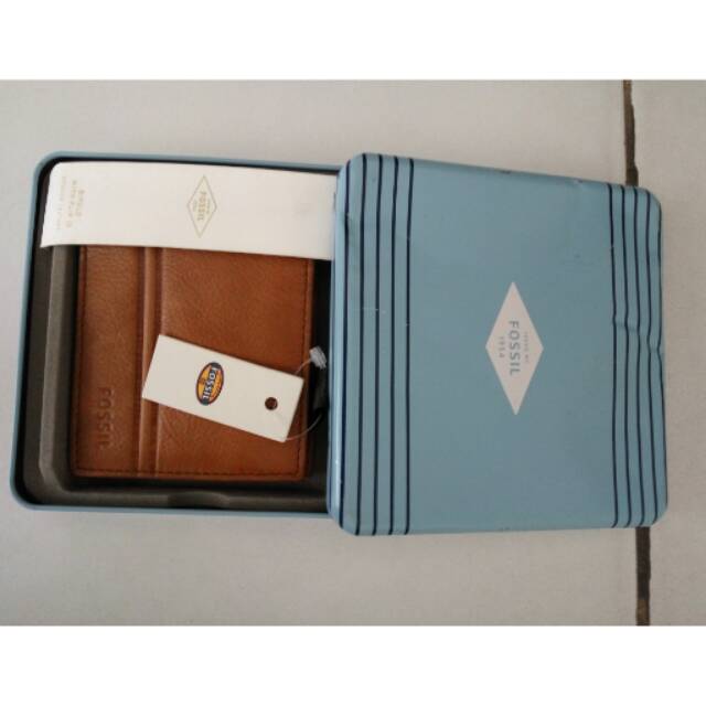 Dompet Fossil Pria - NWT + Tin box