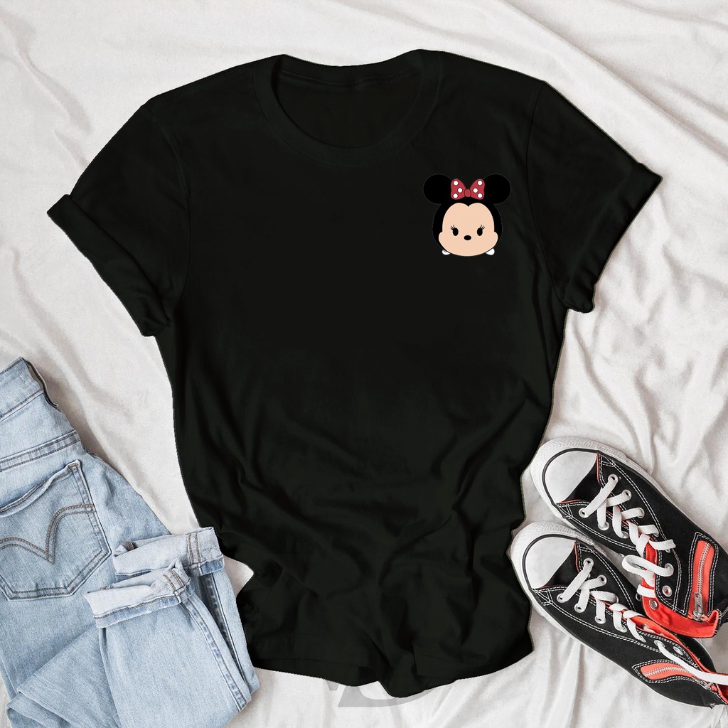 BISA COD KAOS MINNIE DISNEY TSUM TSUM/ ATASAN KAOS ATASAN UNISEX  BAJU LENGAN PENDEK / TUMBLR TEE