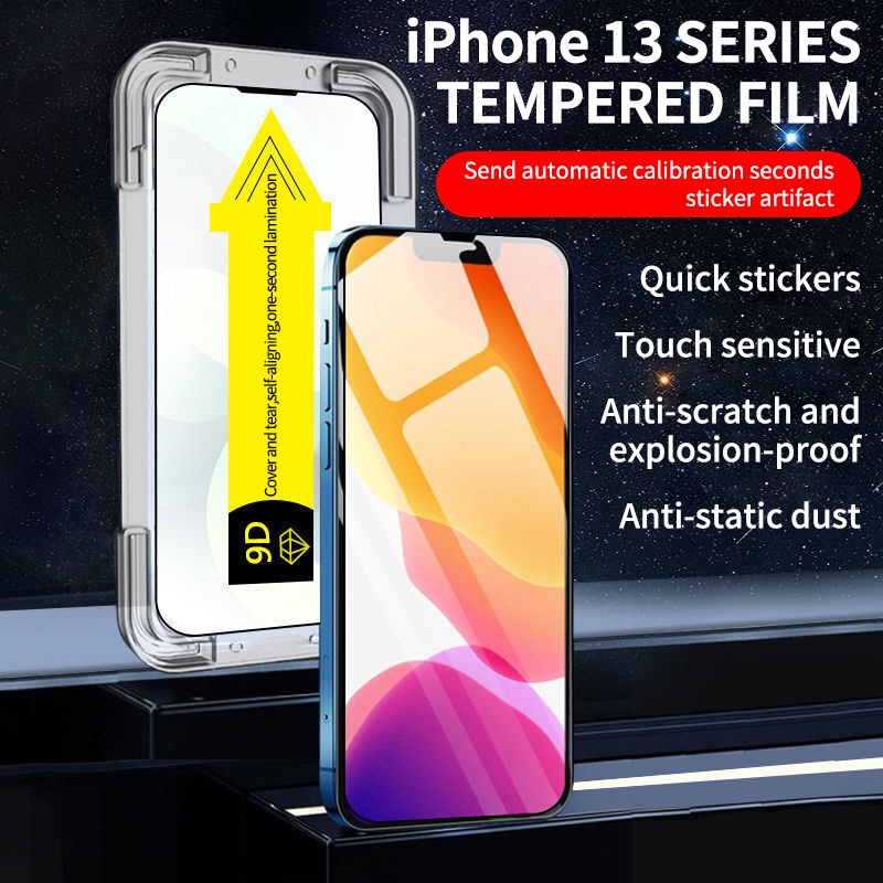 Pelindung Layar Tempered Glass Anti Debu Untuk iPhone 14 Pro Max 13 Pro Max 12 11 Pro Max Mini X Xs Max XR