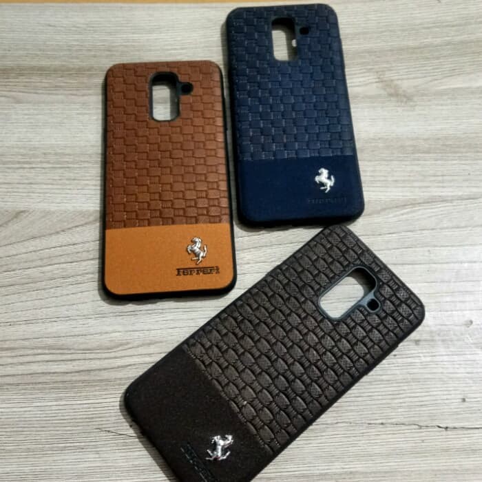 SAMSUNG A6 PLUS J6 A6 J4 LEATHER CASE FERRARI PREMIUM CASE KULIT FERRARI CASE SAMSUNG