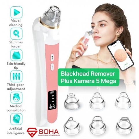 H200 Alat Penyedot Komedo Visual + Kamera 5 Megapixel Via Wireless wifi / Beauty Skin Care Specialist / Vacuum Blackhead Remover / Membersihkan Pori