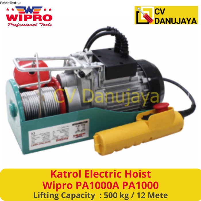 Katrol Tarikan Electric Hoist Wipro PA1000A PA1000