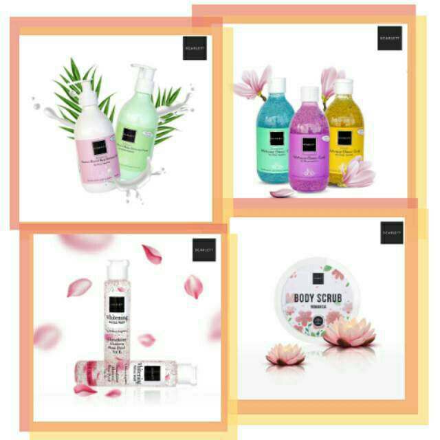 SCARLETT WHITENING PAKET HEMAT 5 ITEM BEBAS PILIH SESUAI SELERA ORIGINAL 100%