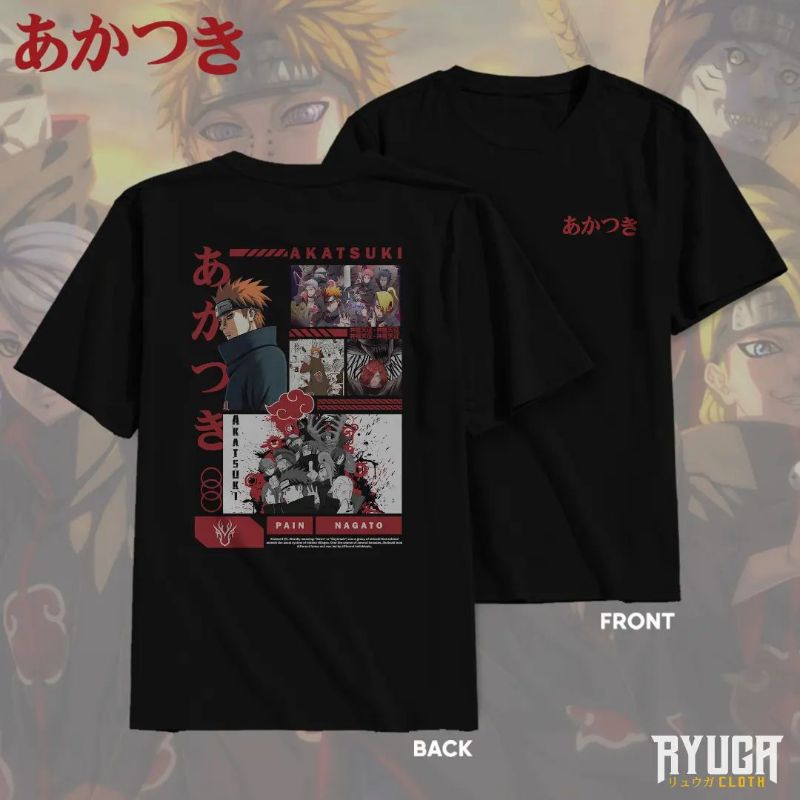 Kaos Akatsuki Pain Nagato  / Kaos Anime Naruto / T shirt akatsuki