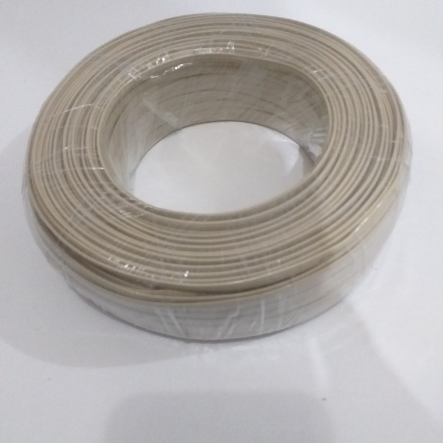 Kabel Cable Telp Telephone 4 pin RJ-11 Krem 80m ERA by KITANI /Tali//Kabel Telpon OKE kUalitas