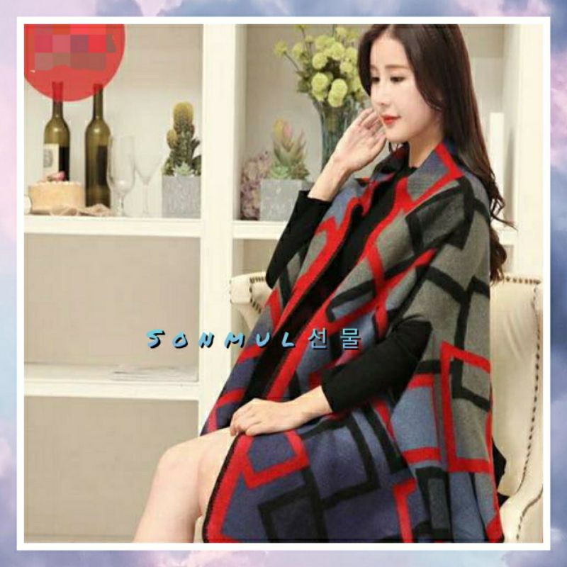 WOMAN WINTER CAPE PONCHO MANTEL WANITA PONCO MUSIM DINGIN IMPOR PREMIUM