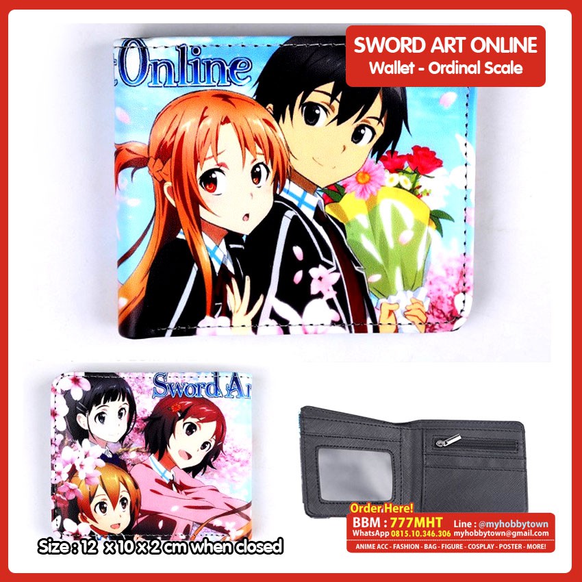 Dompet Anime Sword Art Online SAO Kirito Asuna Ordinal Scale