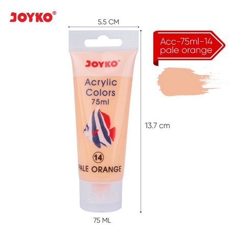 JOYKO CAT ACRYLIC COLORS ACC-75ML COBALT BLUE / YELLOW / PALE ORANGE