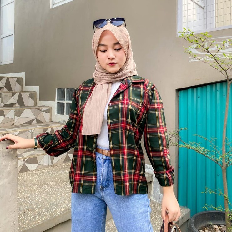 KEMEJA TARTAN SHIRT OVERSIZE BY HAIZONA-4