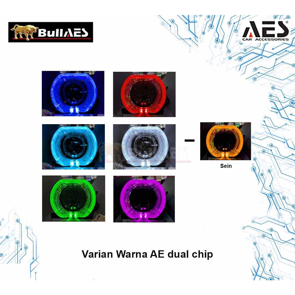 Led Chip Angel eye Kristal ring DUAL WARNA Chip Led Only