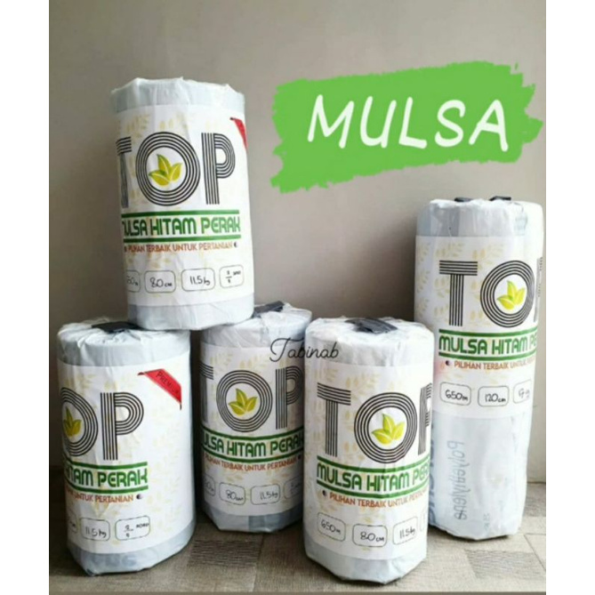 Plastik Mulsa Hitam Perak/Silver TOP 500m x 100cm (1m)