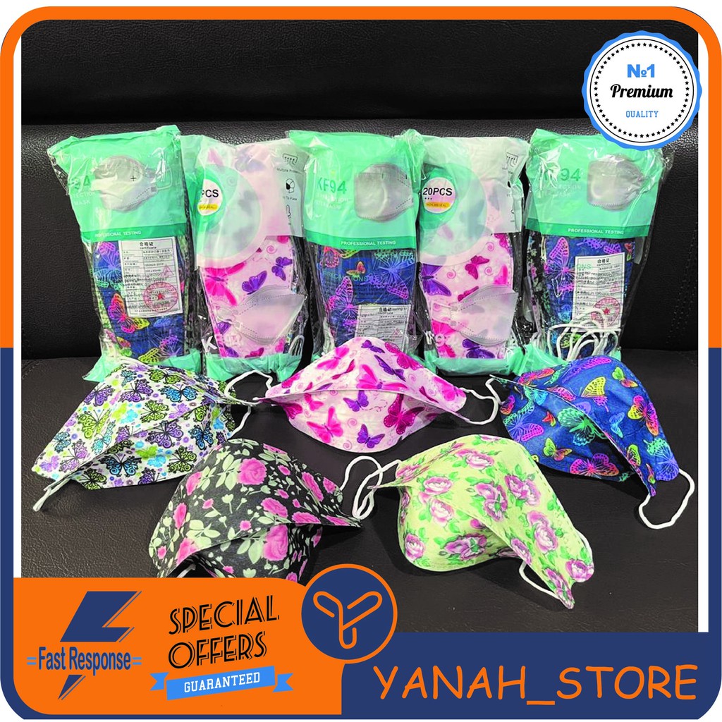 Masker KF94 Karakter Dewasa Masker Korea 3d KF 94 Motif isi 20pc - yanah_store78