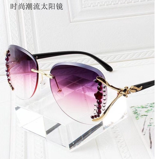 Rowling(ka-173)Kacamata  Hitam Terbaru Wanita No Frame Titanium Diamond Style Kacamata Fashion Murah/Kacamata Sunglasses Import Wanita Kacamata Fashion