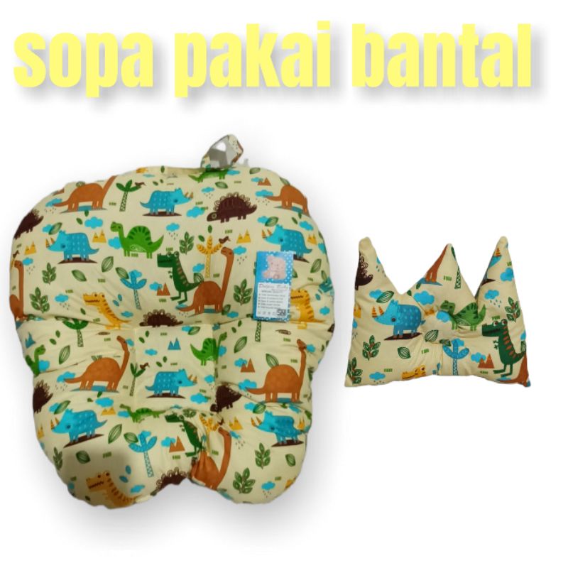 sopa tempat tidur bayi pake bantal dalem silikon yg empuk