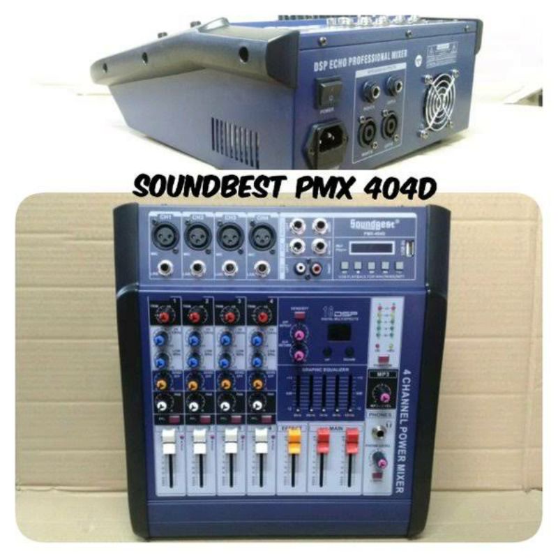 Power MIXER 4 channel SOUNDBEST PMX 404 ORIGINAL MIXER POWER BLUETOOTH USB