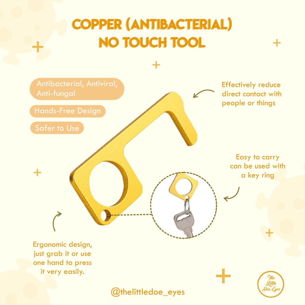 [READY] Copper (Antibacterial) No Touch Tool