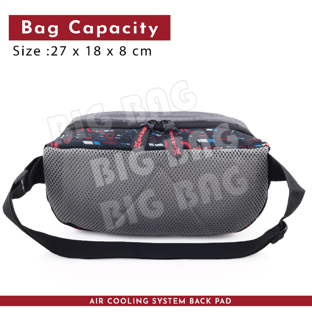 Gear Bag MATRIX Port - 13105 - Waistbag WITH EARPHONE HOLE - Tas Selempang Pria Tas Pinggang Groovy