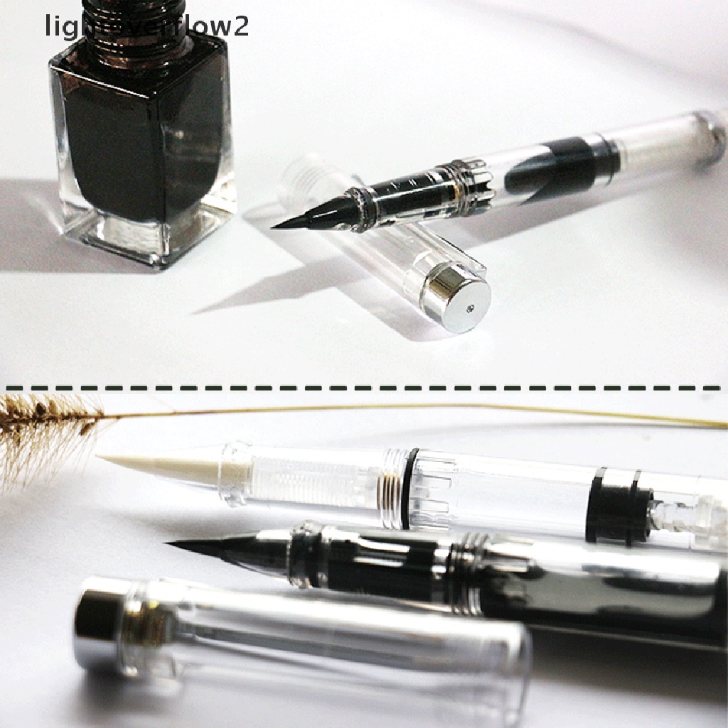 (lightoverflow2) Pena Kuas Cat Air Transparan Bisa Diisi Ulang