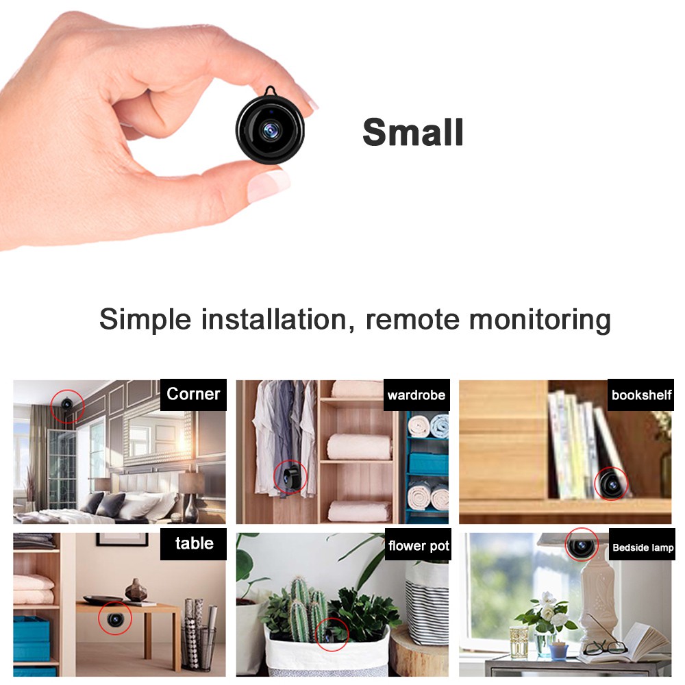 CCTV IP Camera V380 A1 MINI WIFI Spy Kamera IP HD 960P Wireless Hidden CCTV Panoramic Night Vision