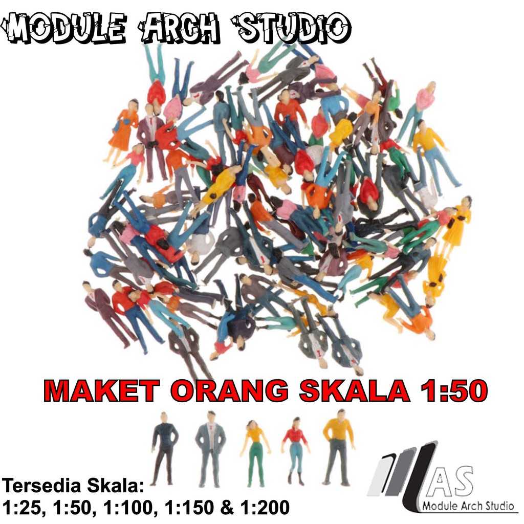 Maket Orang Skala 1:50 - Figure Orang - Miniatur Orang