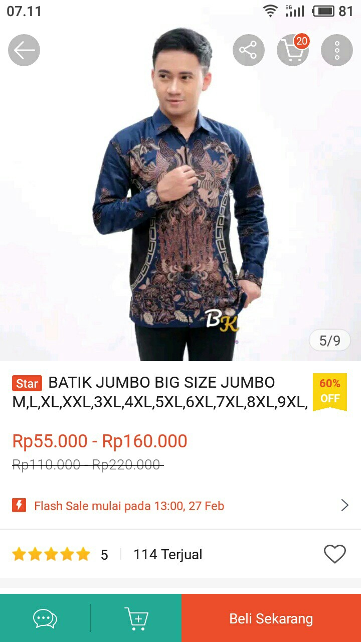 Batik Jumbo Big Size Jumbo M,l,xl,xxl,3xl,4xl,5xl,6xl,7xl,8xl,9xl,10xl,murah Batik Jumbo Couple