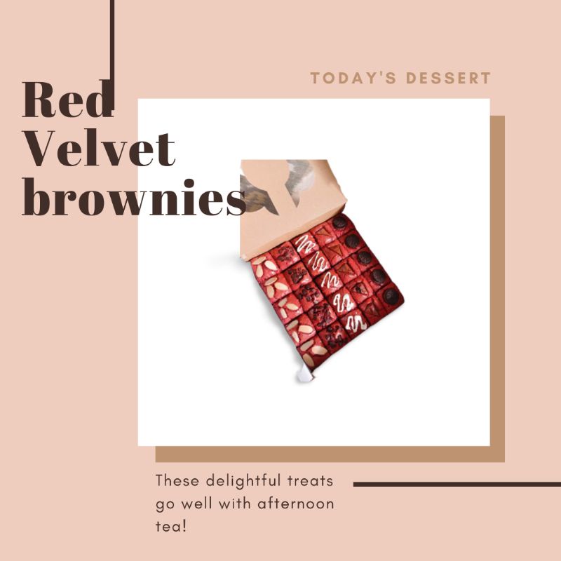 

BROWNIES FUDGY redvelvet skat 20x20