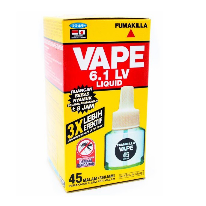 Obat Nyamuk Vape Liquid Elektrik Refill 45 malam Anti Nyamuk