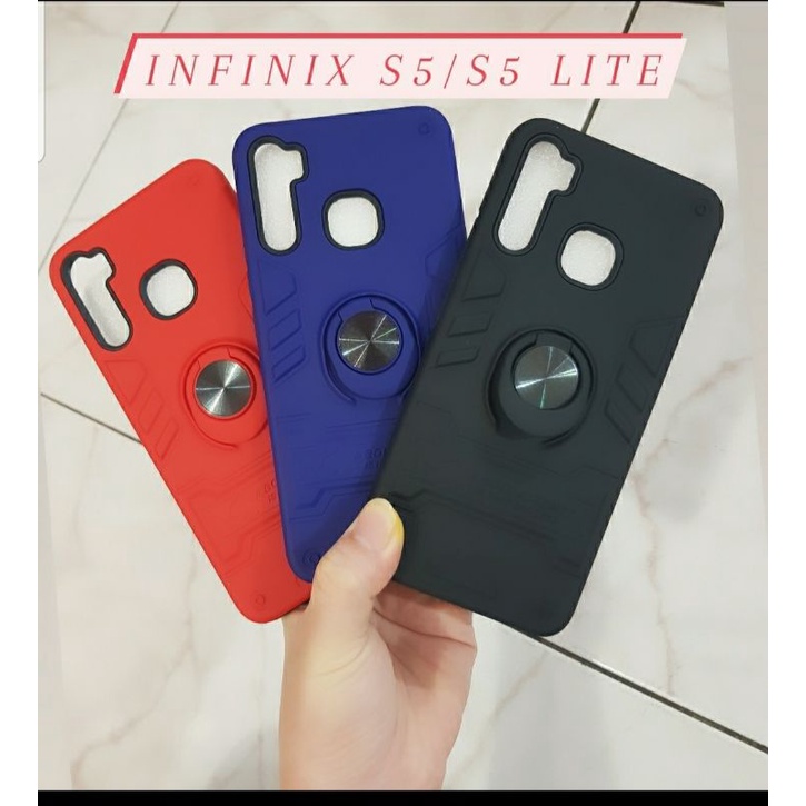 CASE INFINIX HOT 10,HOT 10S,INFINIX S5/S5 LITE CASE THUNDER PLUS RING CASE INFINIX