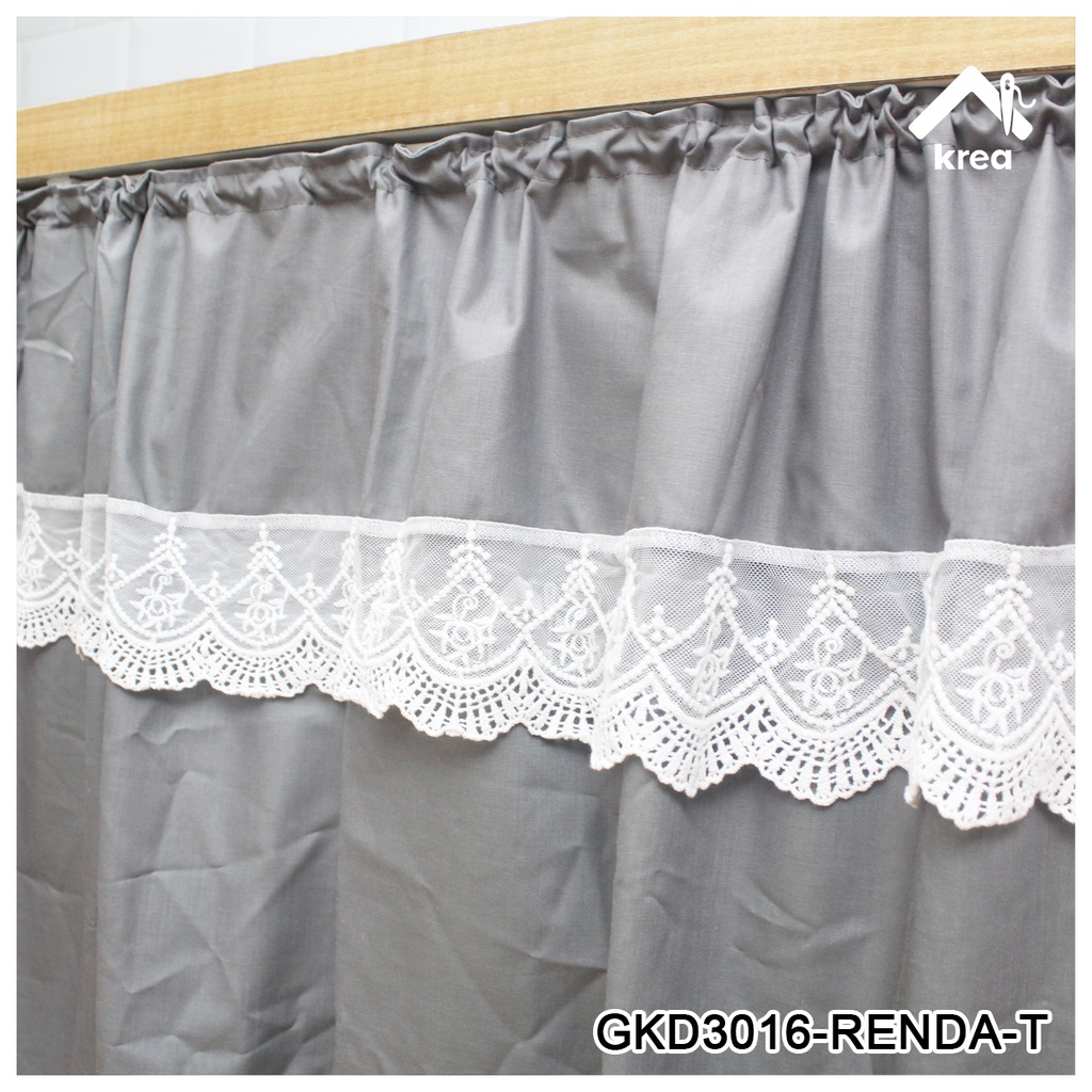 GORDEN KOLONG DAPUR POLOS RENDA TENGAH UKURAN 50cm 75cm 85cm BISA CUSTOM