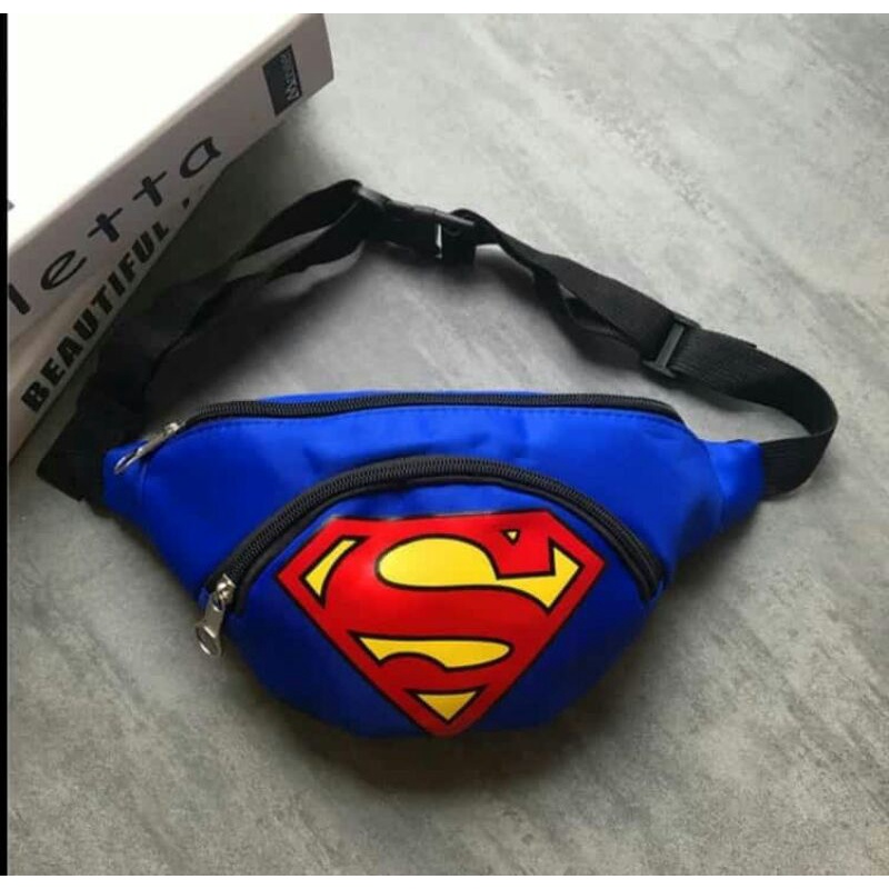 tas selempang anak karakter super hero waistbag anak tas bahu anak laki laki tas pinggang anak laki usia 2-10 tahun