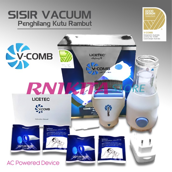 VCOMB SISIR VACUUM PENYEDOT - Penghilang Telur dan Kutu Rambut