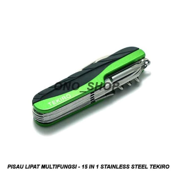 Termurah Pisau Lipat Multifungsi - 15 In 1 Stainless Steel Tekiro Terbaik