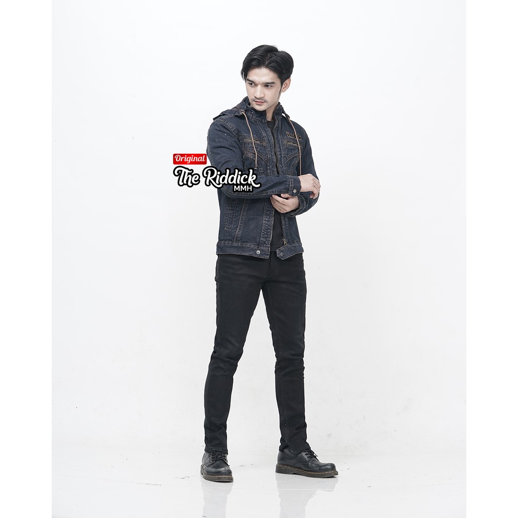 Keyzha - Jaket Jeans Topi Pria / Jaket Jeans Original / Jaket Jeans Terbaru / KJ005